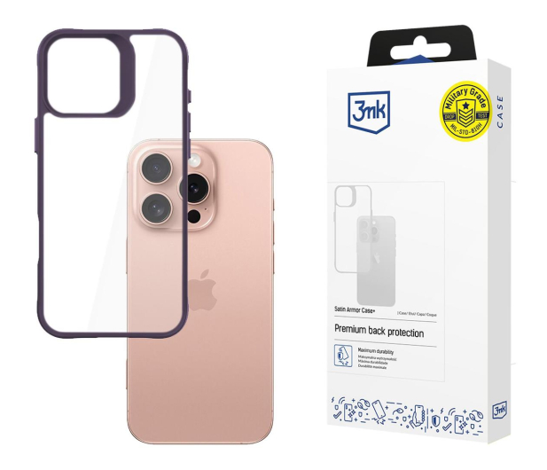 3MK Satin Armor Case+ do iPhone 16 Pro Purple 5903108592833 - 1277763 - zdjęcie
